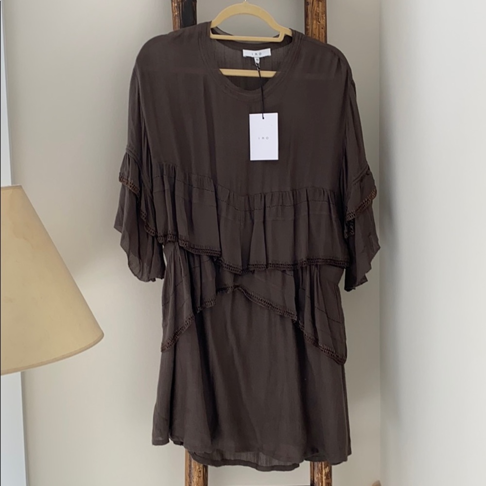 IRO Ceclie Tiered Ruffle Dress NWT